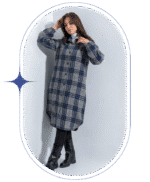 ⁦شميز صوف كاروهات طويل⁩ - الصورة ⁦14⁩