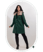 بالطو جوخ ليكرا ياقه فرو