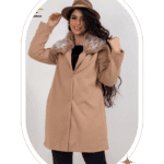 معطف حريمي جوخ بياقة فرو