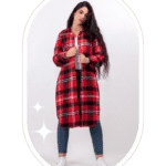 شميز صوف كاروهات طويل